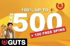 Guts Casino Bonus Canada With Book of Dead Free Spins